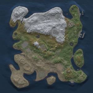 Thumbnail Rust Map: Procedural Map, Size: 3500, Seed: 1491244567, 18 Monuments