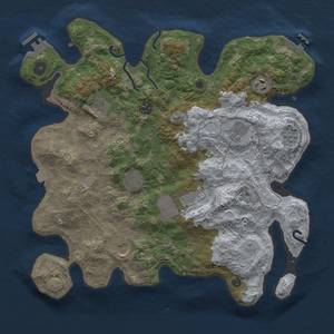 Thumbnail Rust Map: Procedural Map, Size: 3700, Seed: 20246788, 16 Monuments