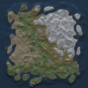 Thumbnail Rust Map: Procedural Map, Size: 4500, Seed: 1305904741, 19 Monuments