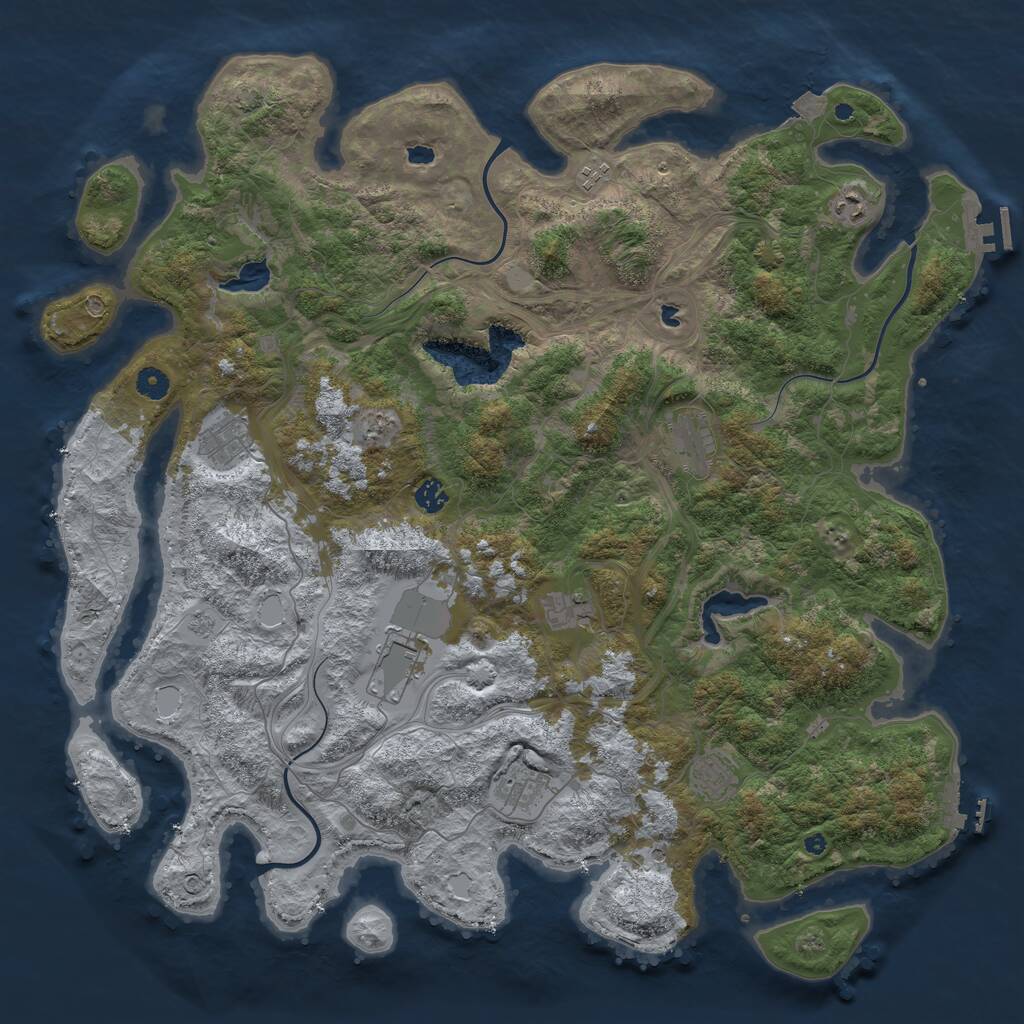 Rust Map: Procedural Map, Size: 4750, Seed: 519, 15 Monuments