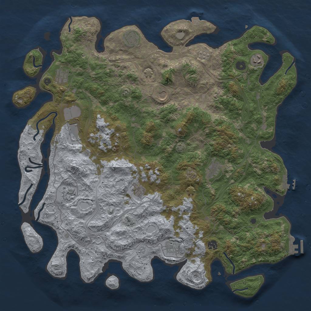 Rust Map: Procedural Map, Size: 4750, Seed: 519, 19 Monuments