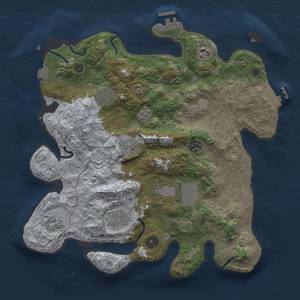 Thumbnail Rust Map: Procedural Map, Size: 3500, Seed: 1143685285, 16 Monuments