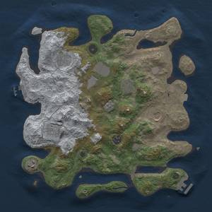 Thumbnail Rust Map: Procedural Map, Size: 3500, Seed: 155616045, 16 Monuments