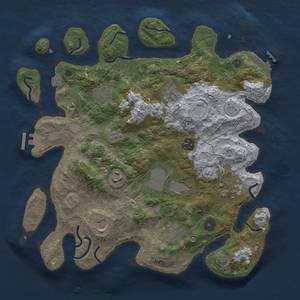 Thumbnail Rust Map: Procedural Map, Size: 3600, Seed: 22824, 17 Monuments