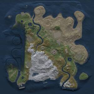 Thumbnail Rust Map: Procedural Map, Size: 3500, Seed: 5793801, 14 Monuments