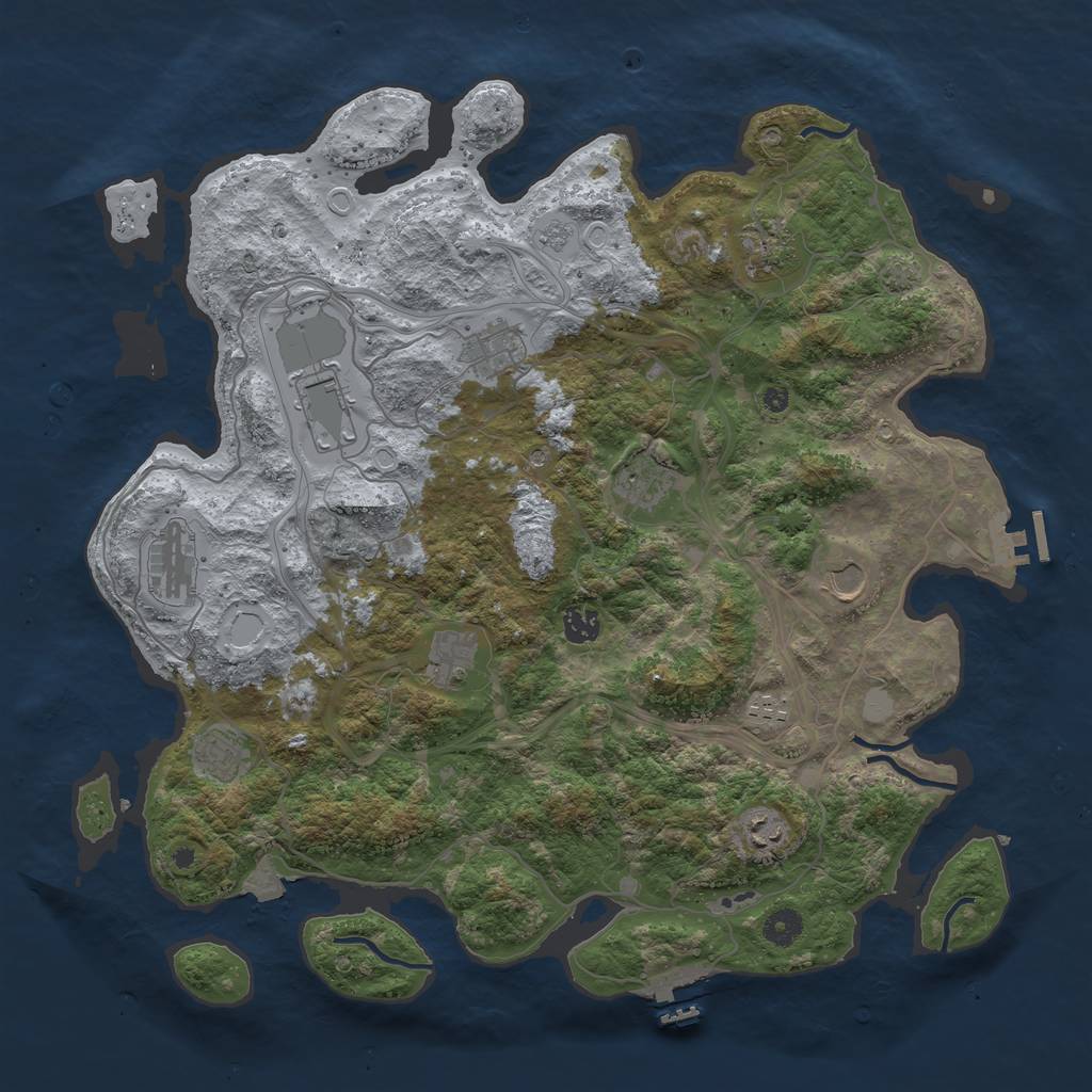 Rust Map: Procedural Map, Size: 4300, Seed: 220824, 19 Monuments