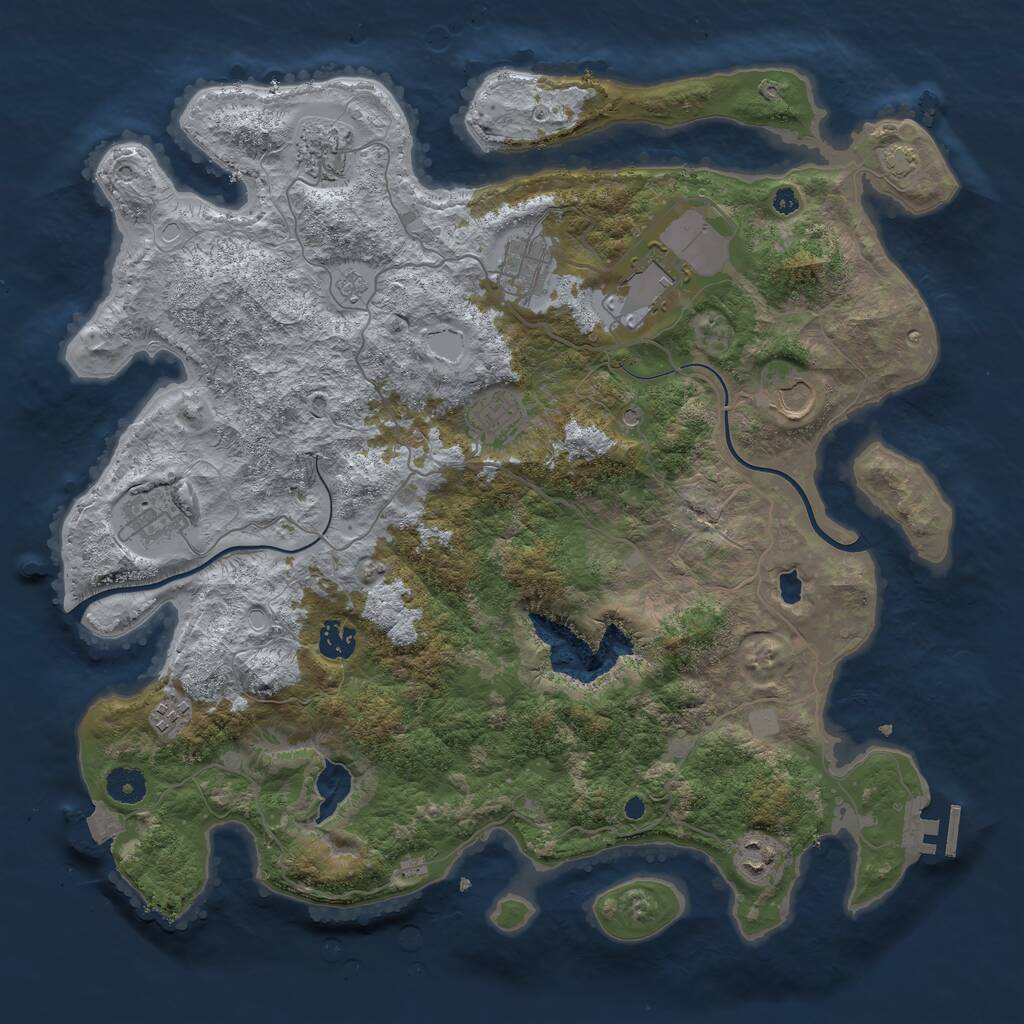 Rust Map: Procedural Map, Size: 4000, Seed: 276638508, 14 Monuments