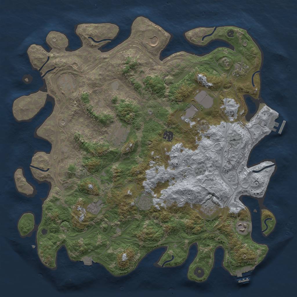 Rust Map: Procedural Map, Size: 4250, Seed: 962135466, 19 Monuments