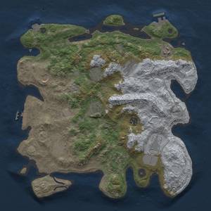 Thumbnail Rust Map: Procedural Map, Size: 3750, Seed: 175796, 18 Monuments