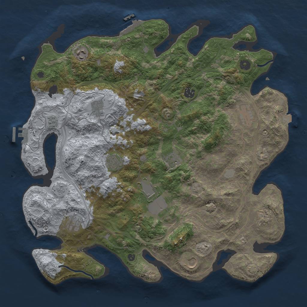 Rust Map: Procedural Map, Size: 4250, Seed: 1780558948, 19 Monuments