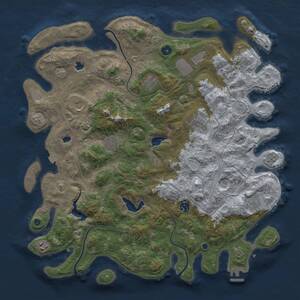 Thumbnail Rust Map: Procedural Map, Size: 4500, Seed: 1355873343, 15 Monuments