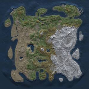 Thumbnail Rust Map: Procedural Map, Size: 4000, Seed: 1963546882, 14 Monuments