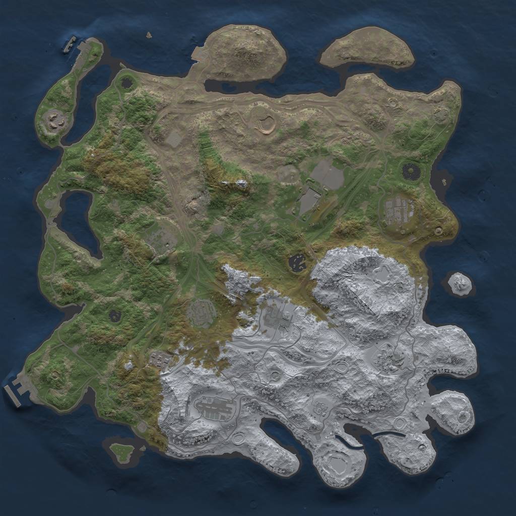 Rust Map: Procedural Map, Size: 4250, Seed: 6430540, 19 Monuments