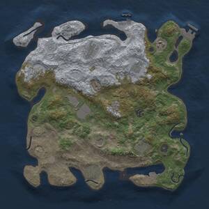 Thumbnail Rust Map: Procedural Map, Size: 3700, Seed: 1044996276, 15 Monuments