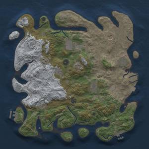 Thumbnail Rust Map: Procedural Map, Size: 4000, Seed: 582954, 18 Monuments