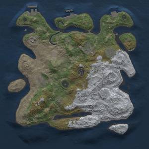 Thumbnail Rust Map: Procedural Map, Size: 3250, Seed: 689571696, 14 Monuments