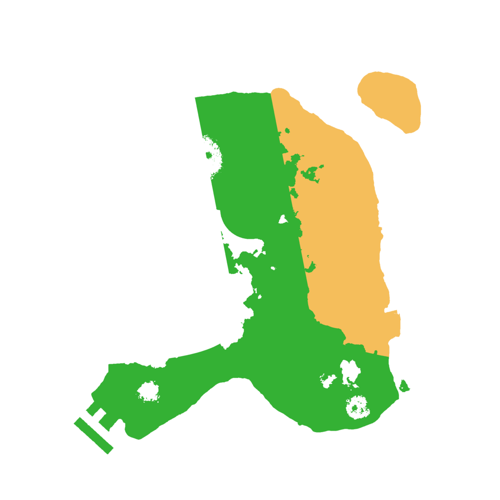 Biome Rust Map: Procedural Map, Size: 2200, Seed: 25642