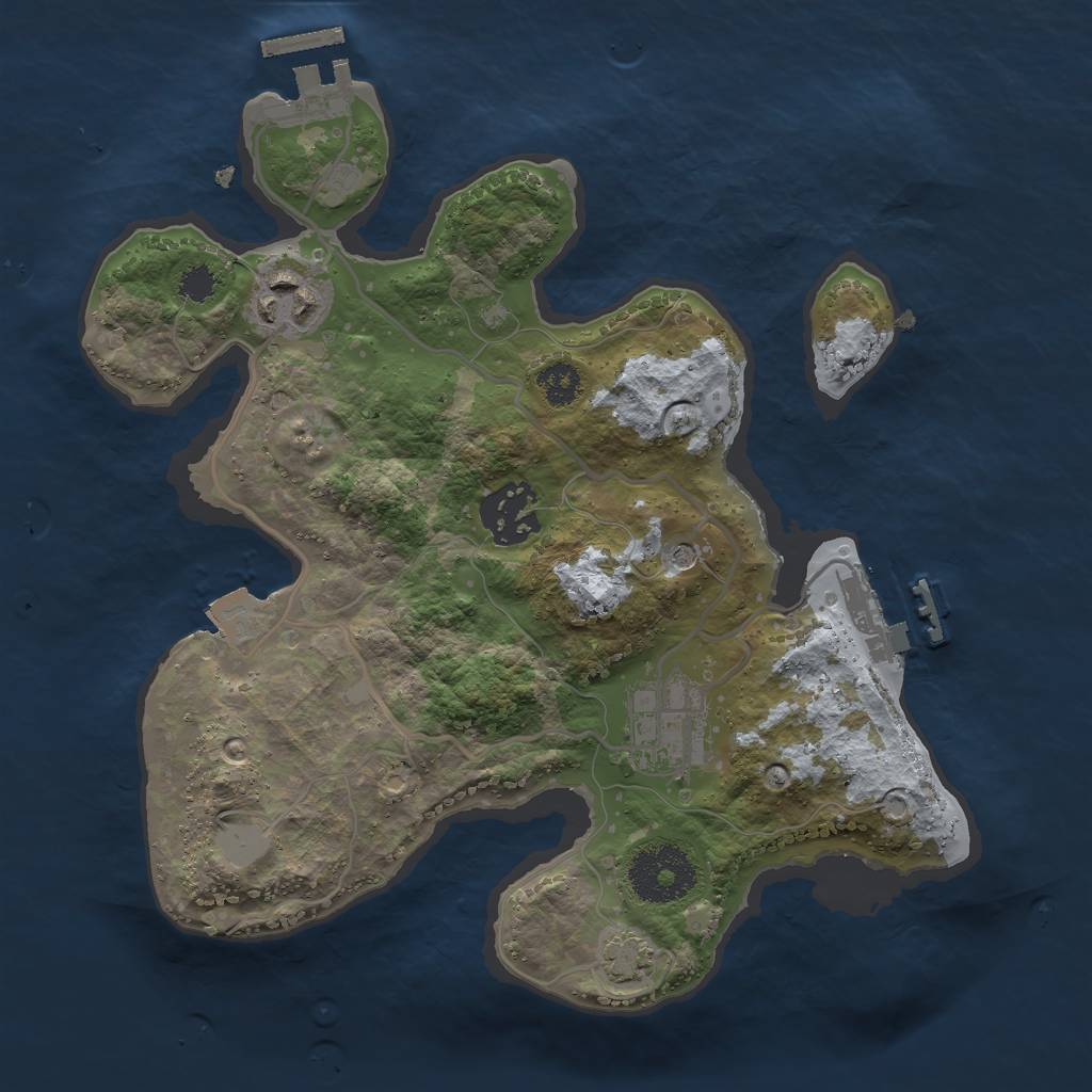 Rust Map: Procedural Map, Size: 2650, Seed: 644320, 10 Monuments