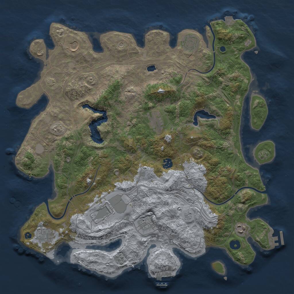 Rust Map: Procedural Map, Size: 4250, Seed: 23126, 15 Monuments