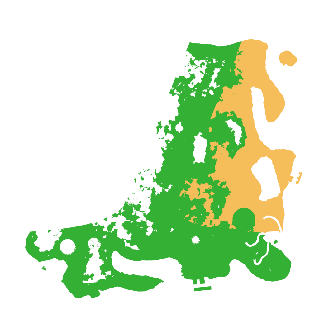 Biome Rust Map: Procedural Map, Size: 3700, Seed: 998113