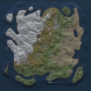 Thumbnail Rust Map: Procedural Map, Size: 4000, Seed: 1889909339, 18 Monuments