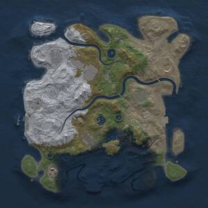 Thumbnail Rust Map: Procedural Map, Size: 3500, Seed: 1102105493, 14 Monuments