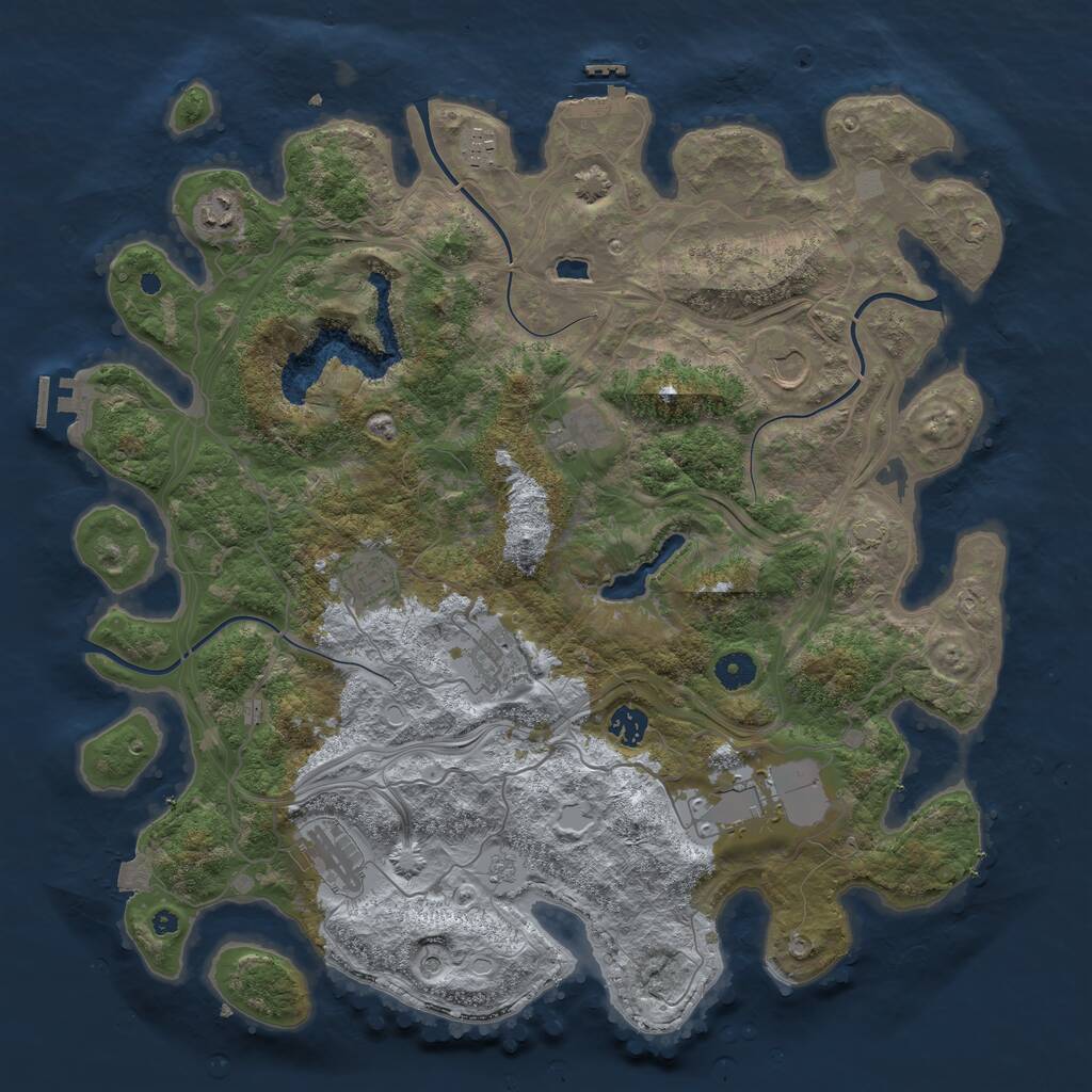 Rust Map: Procedural Map, Size: 4250, Seed: 11102021, 15 Monuments