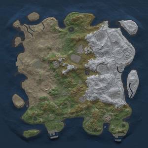 Thumbnail Rust Map: Procedural Map, Size: 4000, Seed: 1046952180, 19 Monuments