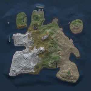 Thumbnail Rust Map: Procedural Map, Size: 2600, Seed: 871441, 10 Monuments