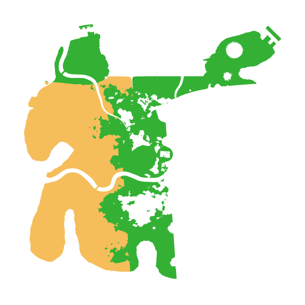Biome Rust Map: Procedural Map, Size: 3300, Seed: 302423113
