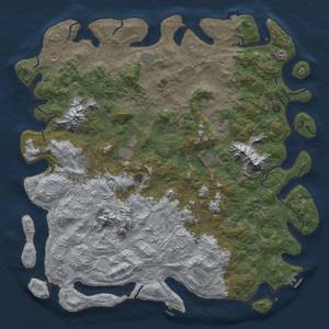 Thumbnail Rust Map: Procedural Map, Size: 6000, Seed: 113501587, 19 Monuments