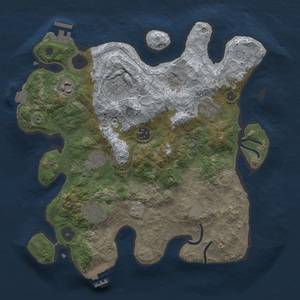 Thumbnail Rust Map: Procedural Map, Size: 3311, Seed: 1, 15 Monuments