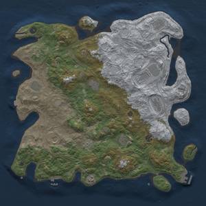 Thumbnail Rust Map: Procedural Map, Size: 4500, Seed: 7274891, 19 Monuments