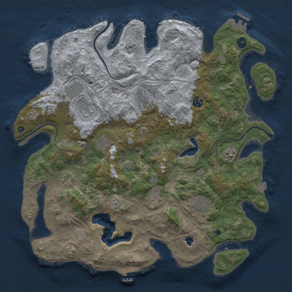 Rust Map: Procedural Map, Size: 4300, Seed: 1140, 15 Monuments