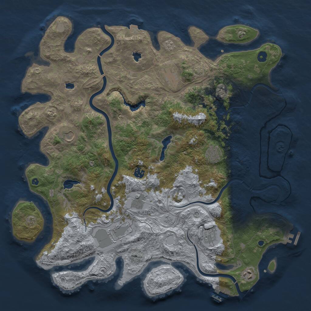 Rust Map: Procedural Map, Size: 4500, Seed: 1503431599, 15 Monuments