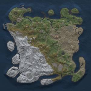 Thumbnail Rust Map: Procedural Map, Size: 3850, Seed: 558966914, 17 Monuments