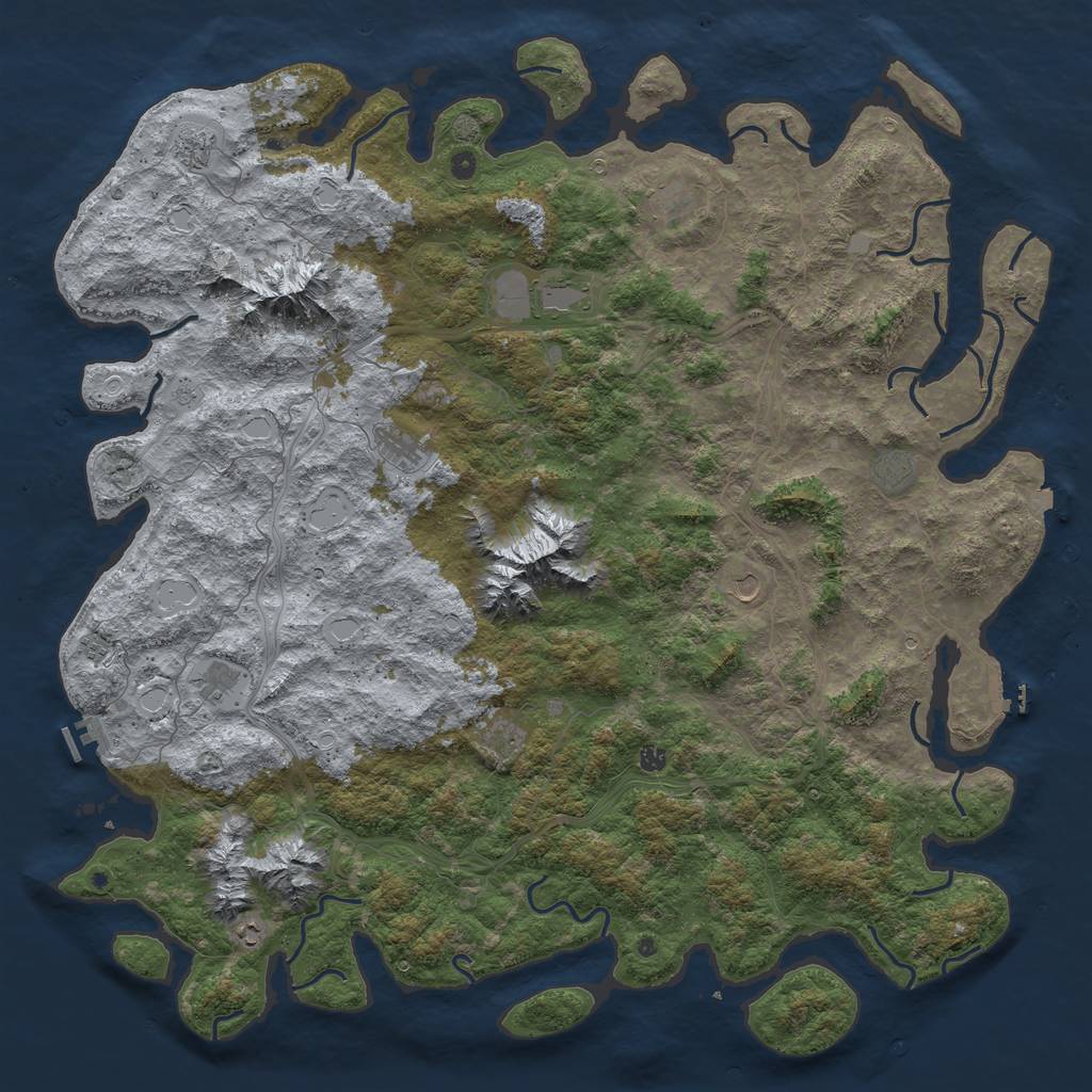 Rust Map: Procedural Map, Size: 6000, Seed: 114496242, 19 Monuments