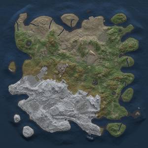 Thumbnail Rust Map: Procedural Map, Size: 3750, Seed: 855270990, 16 Monuments