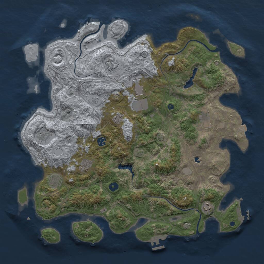 Rust Map: Procedural Map, Size: 4350, Seed: 220824, 15 Monuments