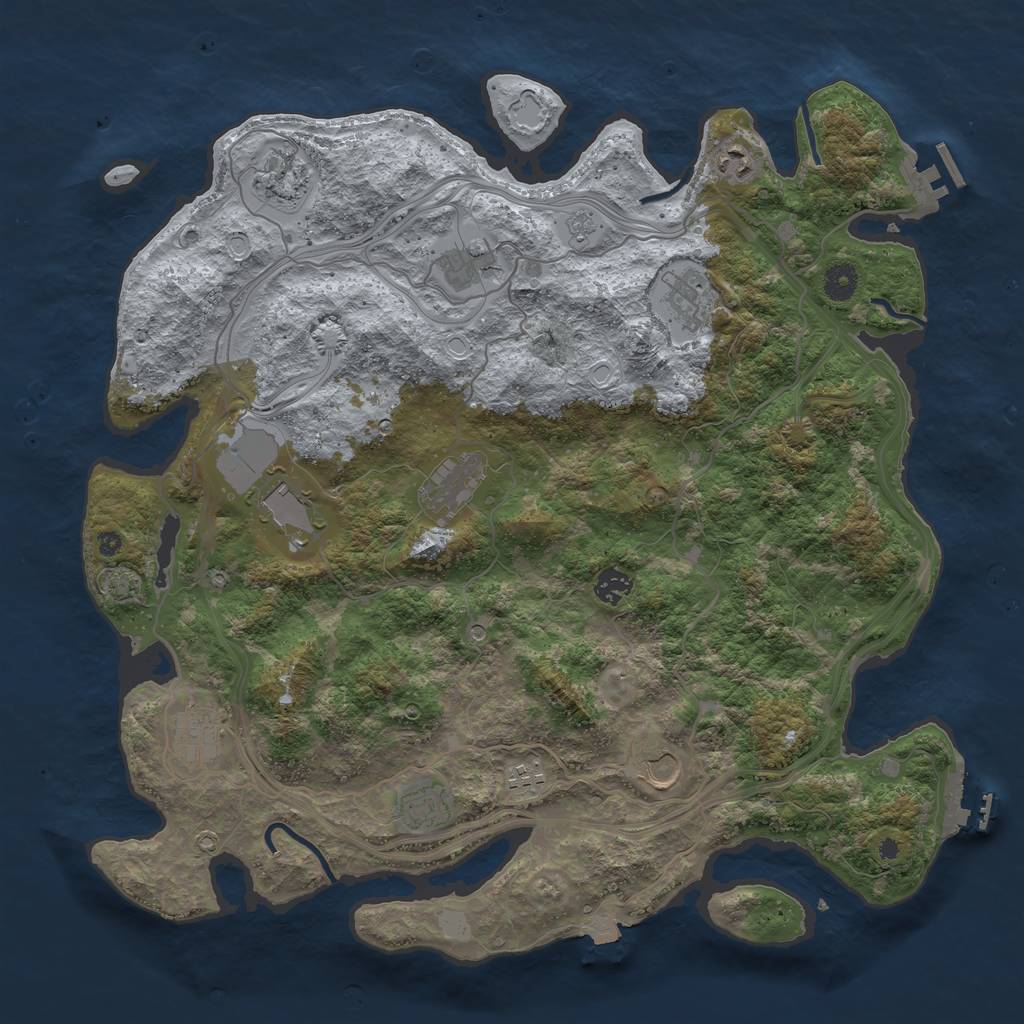 Rust Map: Procedural Map, Size: 4250, Seed: 1937372329, 19 Monuments