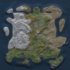 Thumbnail Rust Map: Procedural Map, Size: 3500, Seed: 922402294, 16 Monuments