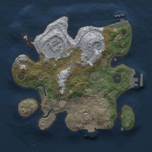 Thumbnail Rust Map: Procedural Map, Size: 2500, Seed: 1157440103, 9 Monuments