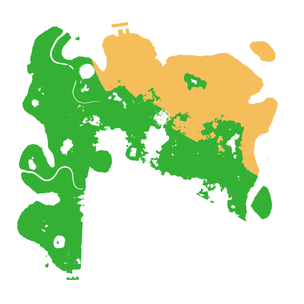 Biome Rust Map: Procedural Map, Size: 3700, Seed: 956832216