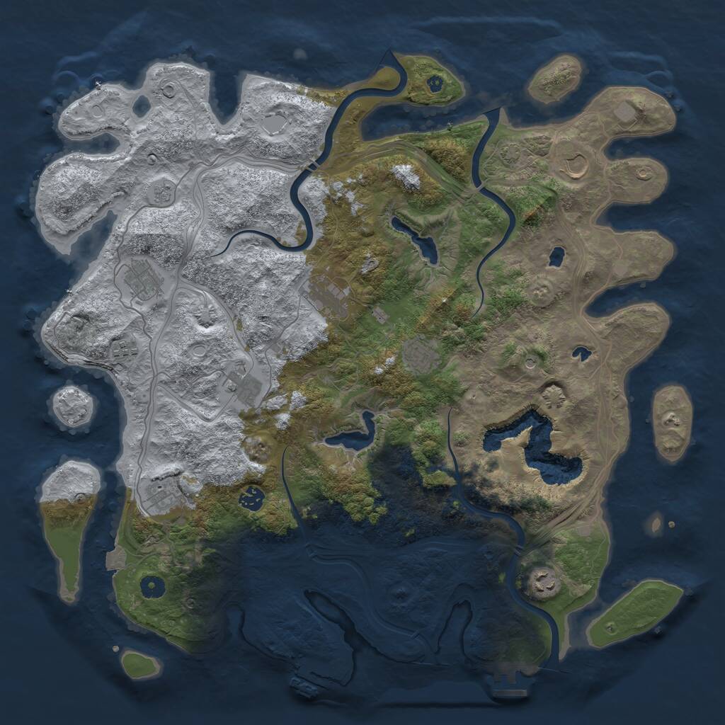 Rust Map: Procedural Map, Size: 4500, Seed: 682087582, 15 Monuments
