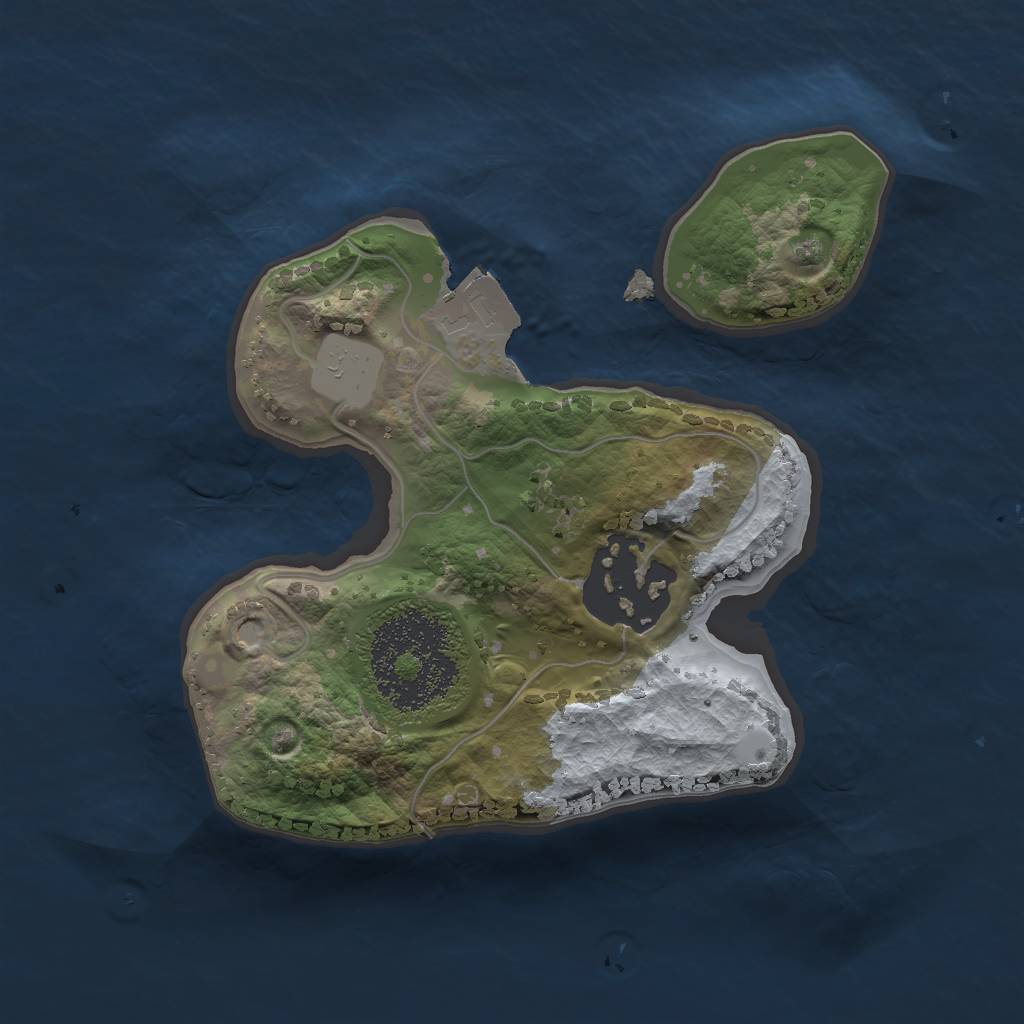 Rust Map: Procedural Map, Size: 1650, Seed: 83112, 4 Monuments