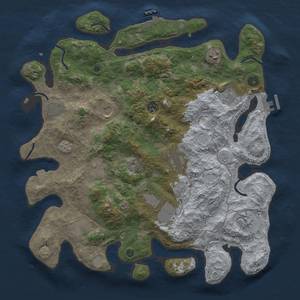 Thumbnail Rust Map: Procedural Map, Size: 4000, Seed: 945513106, 19 Monuments