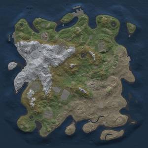 Thumbnail Rust Map: Procedural Map, Size: 3750, Seed: 492892, 18 Monuments