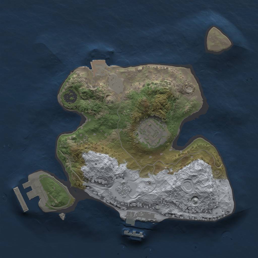 Rust Map: Procedural Map, Size: 2000, Seed: 1393069065, 7 Monuments