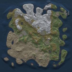 Thumbnail Rust Map: Procedural Map, Size: 4000, Seed: 1859034751, 18 Monuments