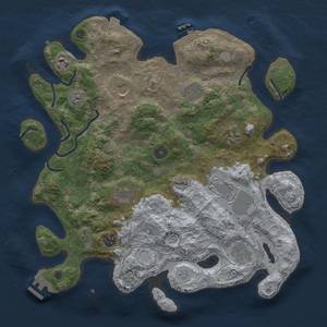 Thumbnail Rust Map: Procedural Map, Size: 3750, Seed: 663202, 17 Monuments